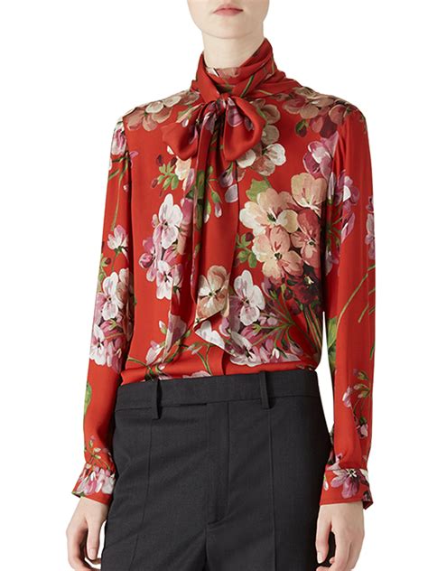 gucci flora tsirt|Gucci chiffon blouse.